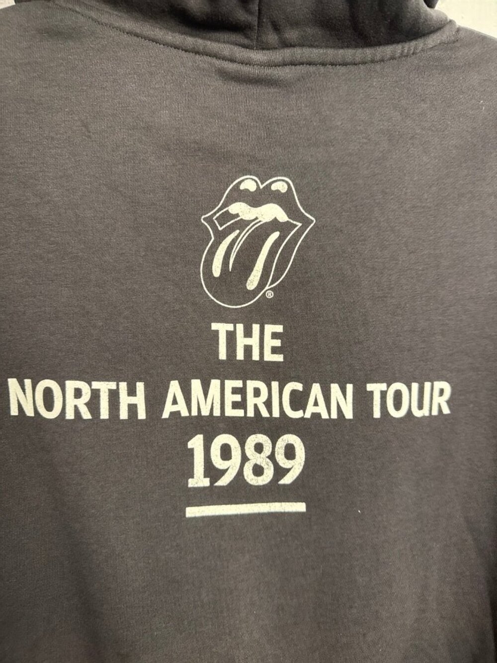 H&M Rolling Stones concert tour graphic grey cotton blend hoodie size small uni - Picture 6 of 6